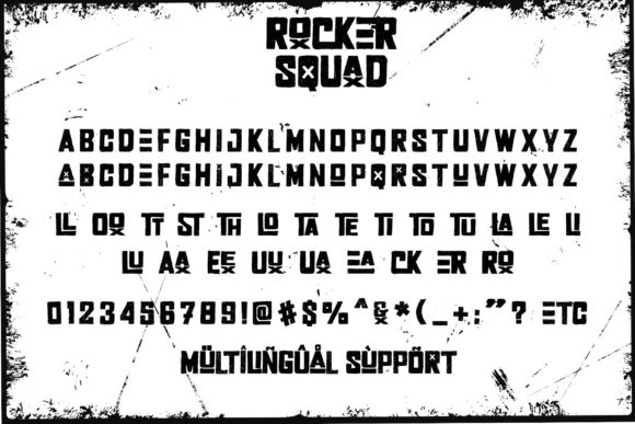 Rocker Squad Font PNG with transparent background - Preview 5