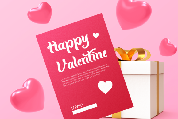 Romantic Valentines Font PNG with transparent background - Preview 2