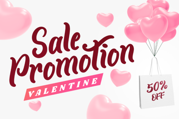 Romantic Valentines Font PNG with transparent background - Preview 3