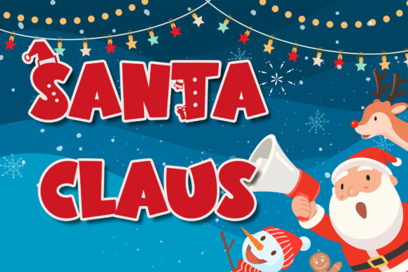 Santa on Duty Font PNG with transparent background - Preview 3