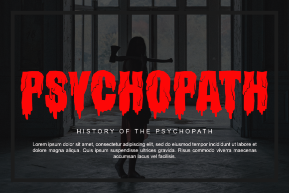 Creepy Blood Font font preview - 2