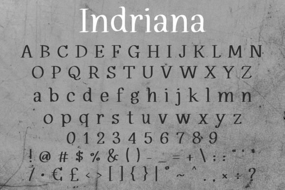 Indriana Font PNG with transparent background - Preview 3
