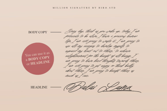 Million Signature Font PNG with transparent background - Preview 1