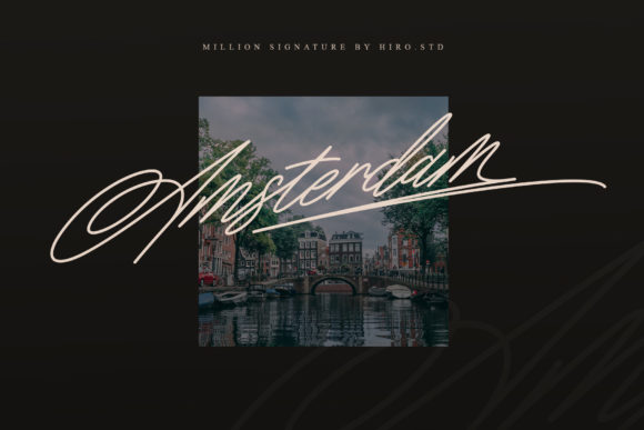 Million Signature Font PNG with transparent background - Preview 2