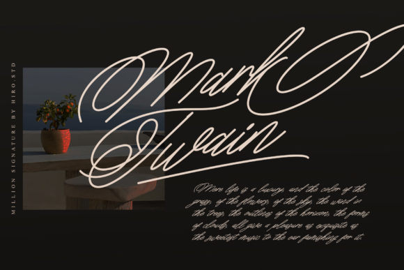 Million Signature Font PNG with transparent background - Preview 4
