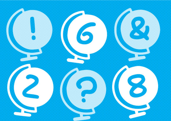 Play Globe Font PNG with transparent background - Preview 2