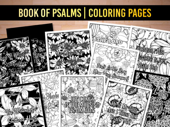 Psalms Coloring Pages Bible Quotes