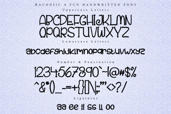 Raconiic Font PNG with transparent background - Preview 5