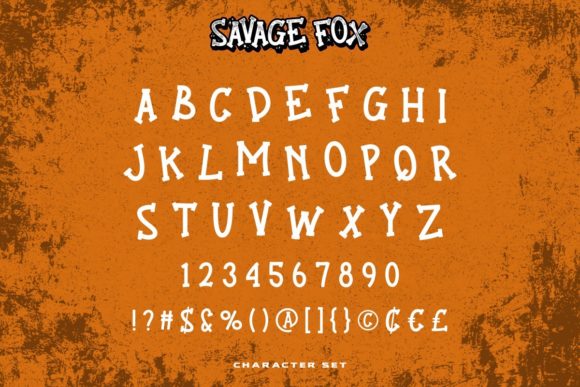 Savage Fox Font PNG with transparent background - Preview 3