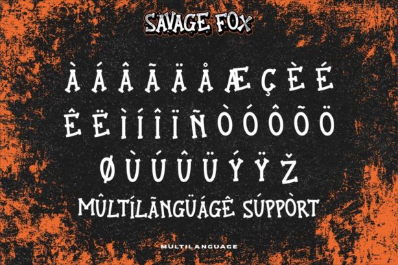 Savage Fox Font PNG with transparent background - Preview 5