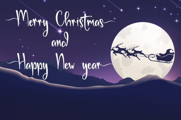 Christmas Sleigh Font PNG with transparent background - Preview 2