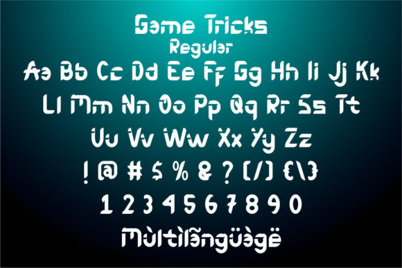 Game Tricks Font PNG with transparent background - Preview 2