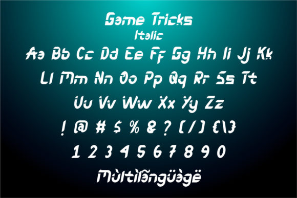 Game Tricks Font PNG with transparent background - Preview 4