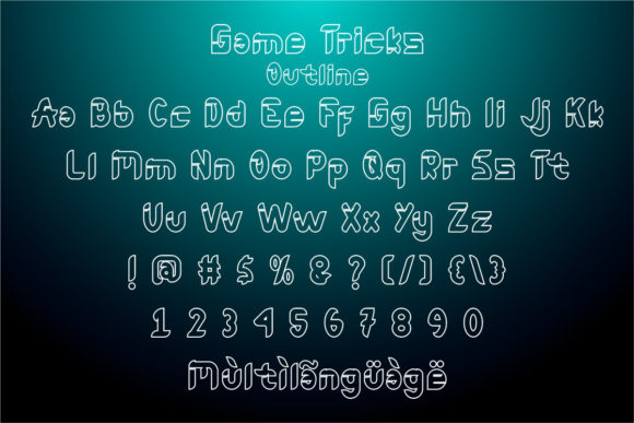 Game Tricks Font PNG with transparent background - Preview 6