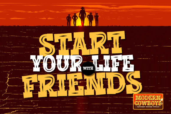Modern Cowboys Font PNG with transparent background - Preview 1
