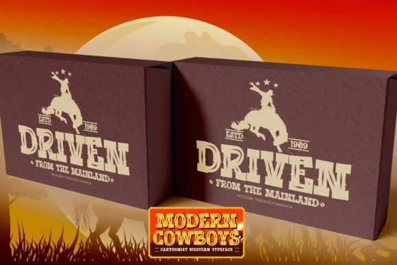 Modern Cowboys Font PNG with transparent background - Preview 2
