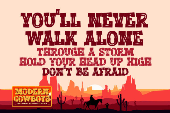 Modern Cowboys Font PNG with transparent background - Preview 4