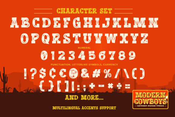 Modern Cowboys Font PNG with transparent background - Preview 6