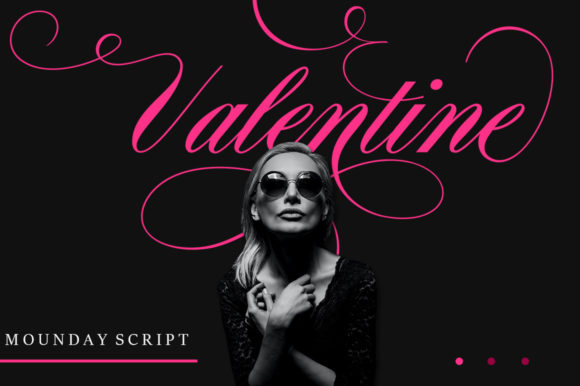 Mounday Calligraphy Font PNG with transparent background - Preview 2