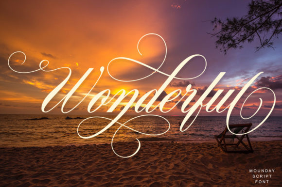 Mounday Calligraphy Font PNG with transparent background - Preview 6