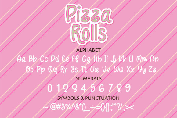 Pizza Rolls Font PNG with transparent background - Preview 1