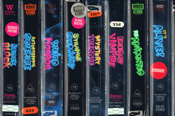 Shock Block Font PNG with transparent background - Preview 1