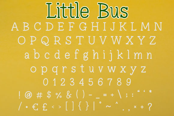 Little Bus Font PNG with transparent background - Preview 3