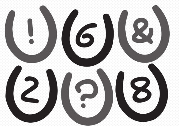 Play Horse Shoe Font PNG with transparent background - Preview 2