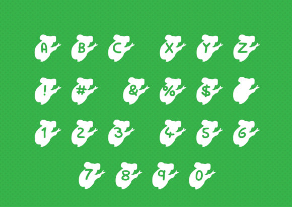 Play Koala Bear Font PNG with transparent background - Preview 1