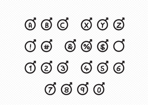 Play Male Symbol Font PNG with transparent background - Preview 1