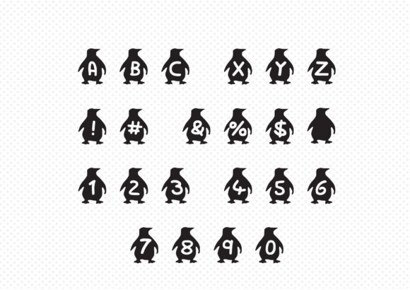 Play Penguin Font PNG with transparent background - Preview 1