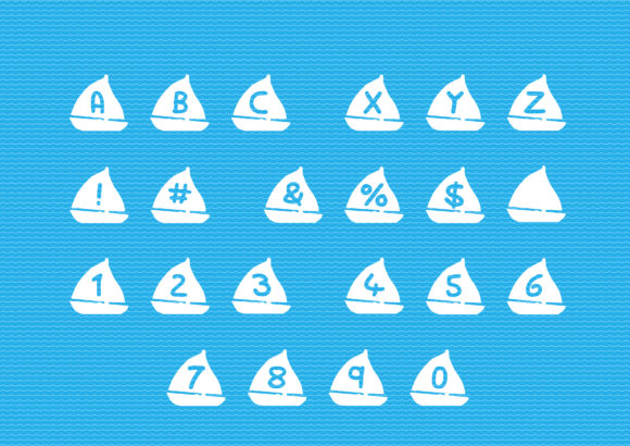 Play Sail Font PNG with transparent background - Preview 1