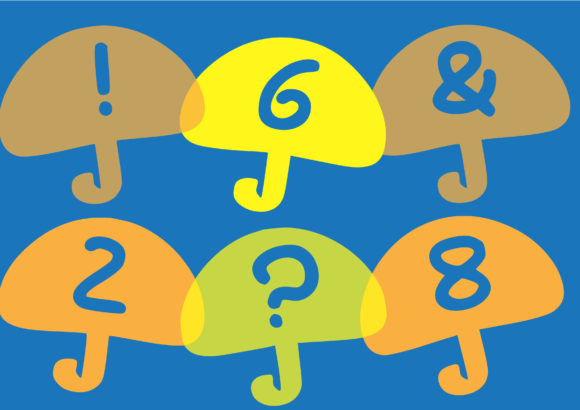 Play Umbrella Font PNG with transparent background - Preview 2