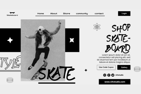 Skateboard Girl Font PNG with transparent background - Preview 3
