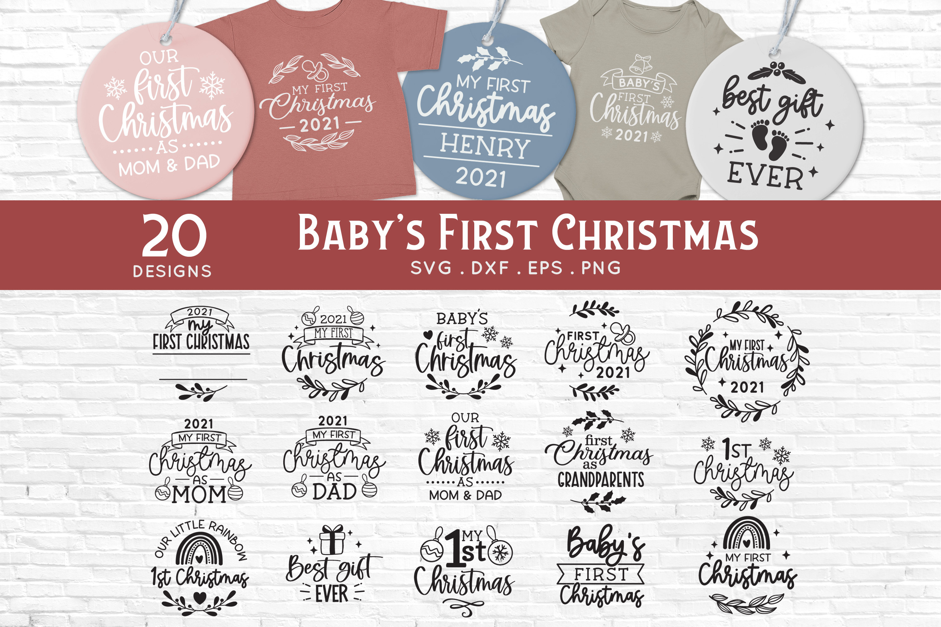 Baby's First Christmas Svg Bundle