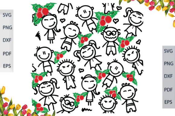 Funny Christmas Pattern Diy Crafts Files Graphics