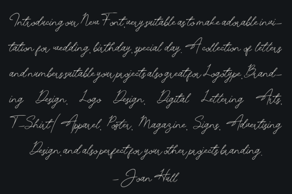 Joan Hull Font - Preview 1