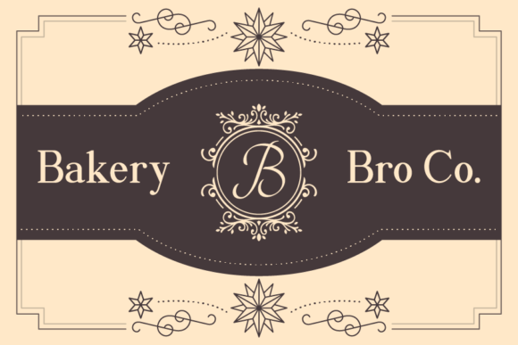 Old Fashioned Monogram Font PNG with transparent background - Preview 1