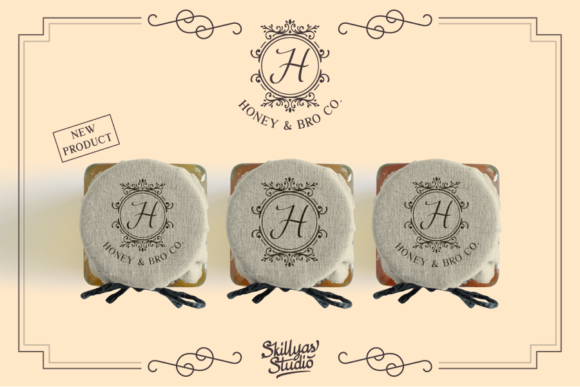 Old Fashioned Monogram Font PNG with transparent background - Preview 2
