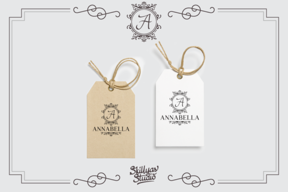 Old Fashioned Monogram Font PNG with transparent background - Preview 3