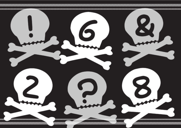 Play Skull N Bones Font PNG with transparent background - Preview 2