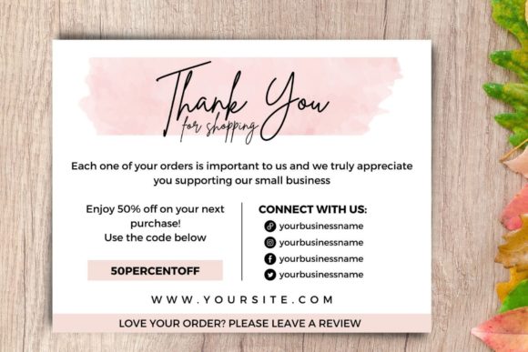 Thank You Card for Canva | Pink 2