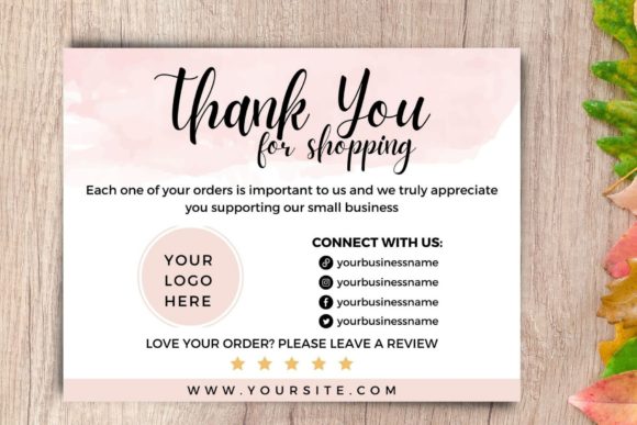 Thank You Card for Canva | Pink 3