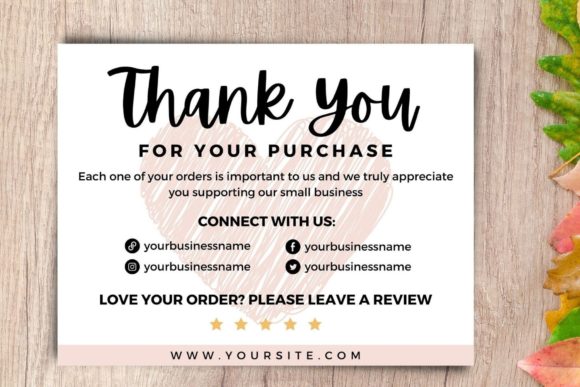 Thank You Card for Canva | Pink 4