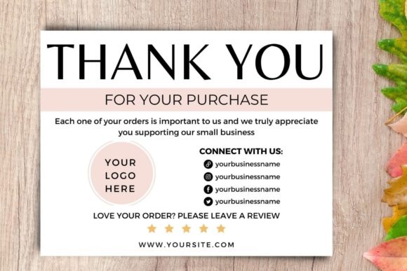 Thank You Card for Canva | Pink 6