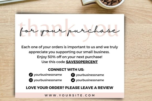 Thank You Card for Canva | Pink 7