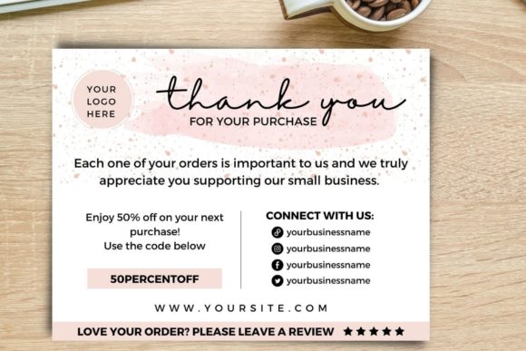 Thank You Card for Canva | Pink 8