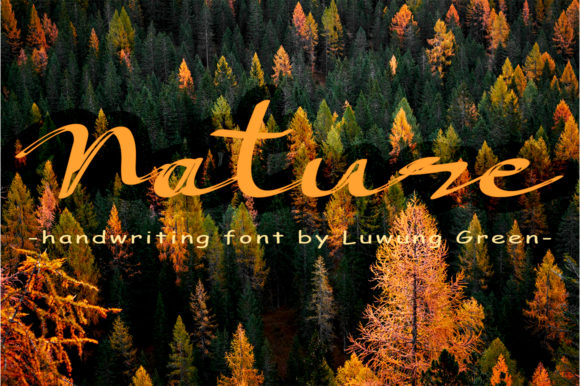 Luwung Green Font PNG with transparent background - Preview 2