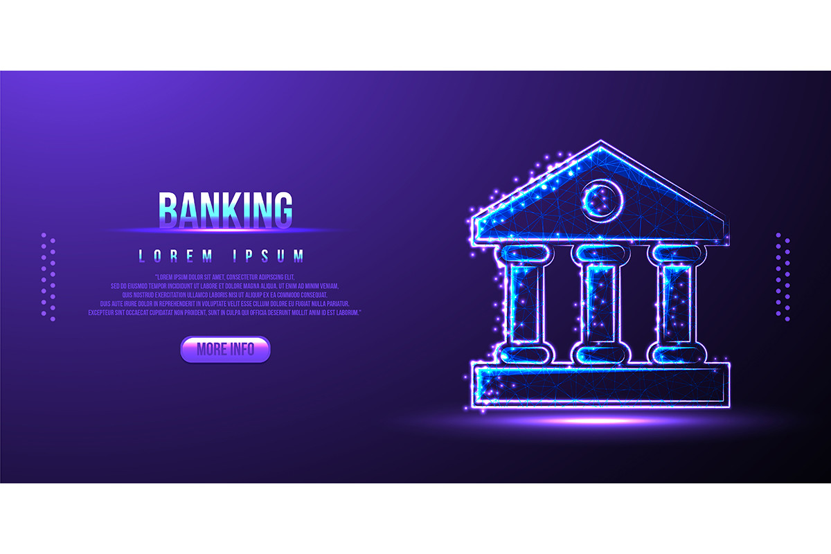 Banking Building Business Finance Management Wireframe Model