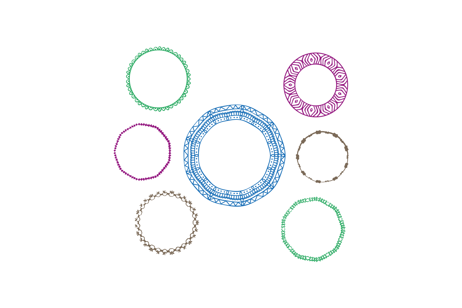 7 Monogram Frames Graphic by CraftBundles · Creative Fabrica